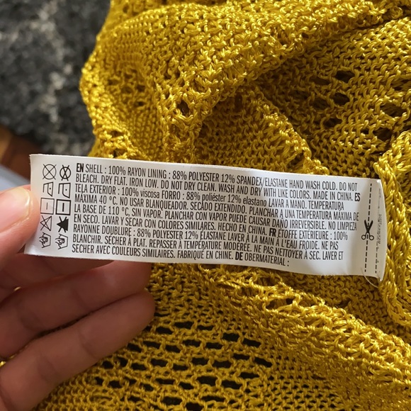 Forever 21 NWT Contemporary Knit Lon Citron Midi Dress Size Medium - Picture 11 of 13